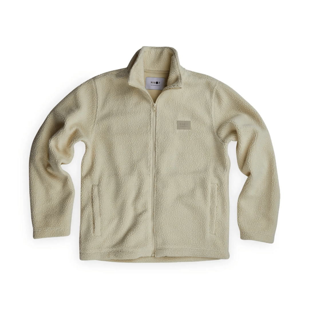 NN07 High Pile Fleece Full Zip Jacket in Ecru at Nordstrom, Size Medium