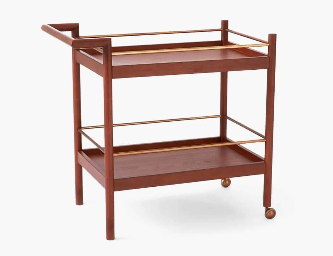 midcentury bar cart