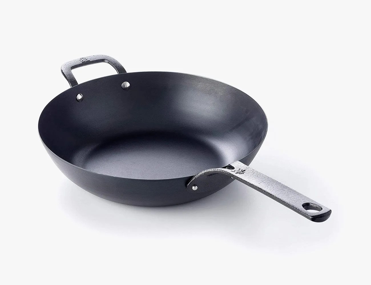 bk black steel seasoned carbon steel wok