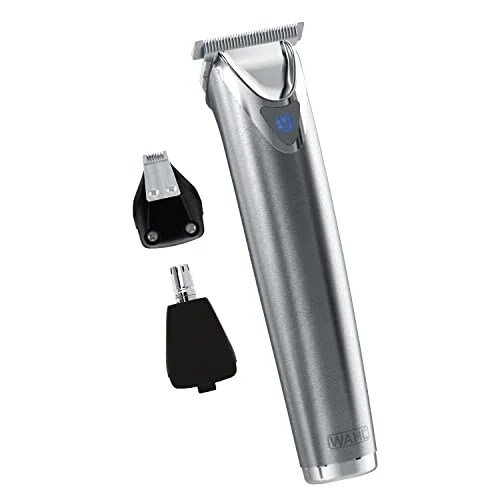 wahl stainless steel lithium ion beard and nose trimmer