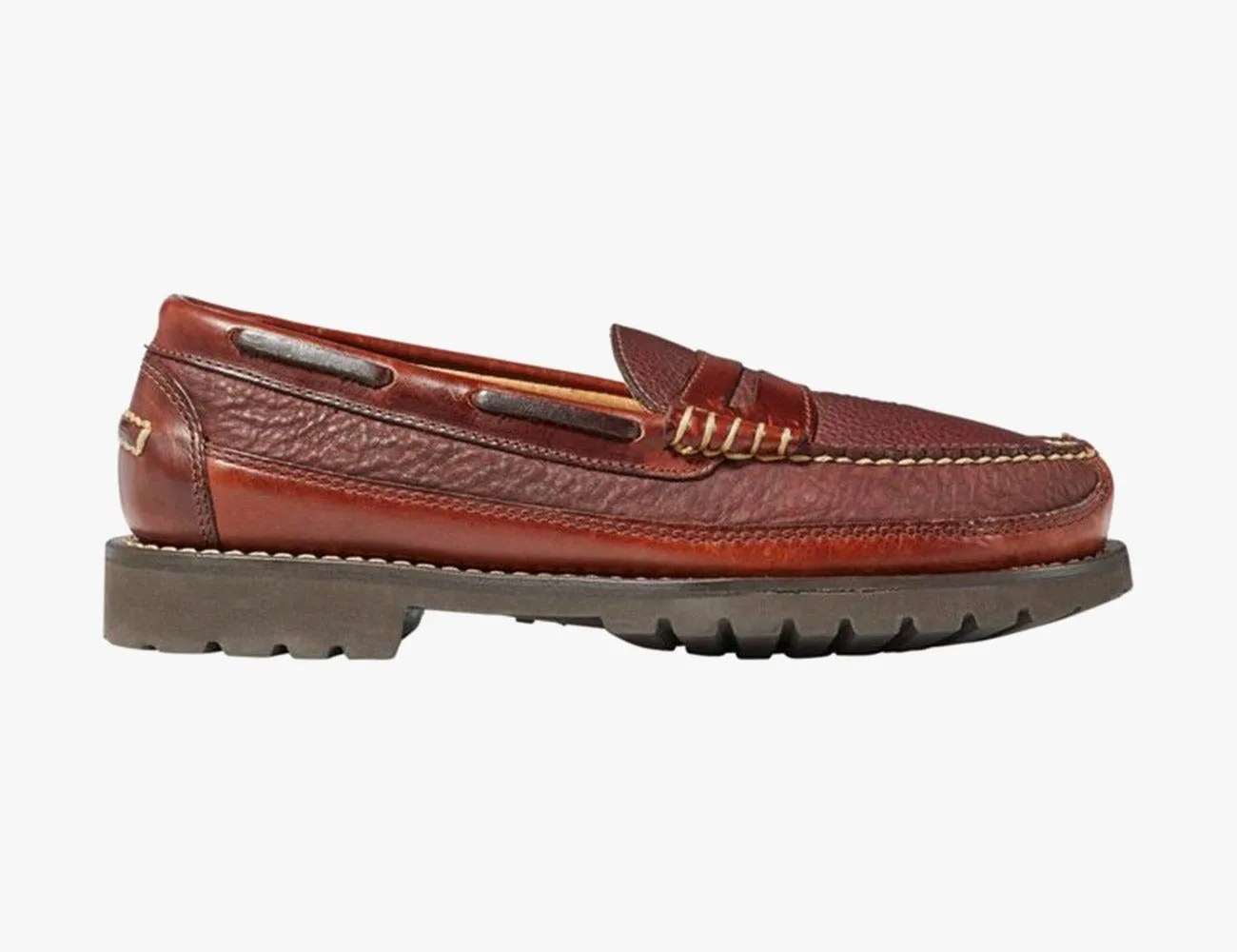 LL Bean Allagash Bison Handsewn Penny Loafers