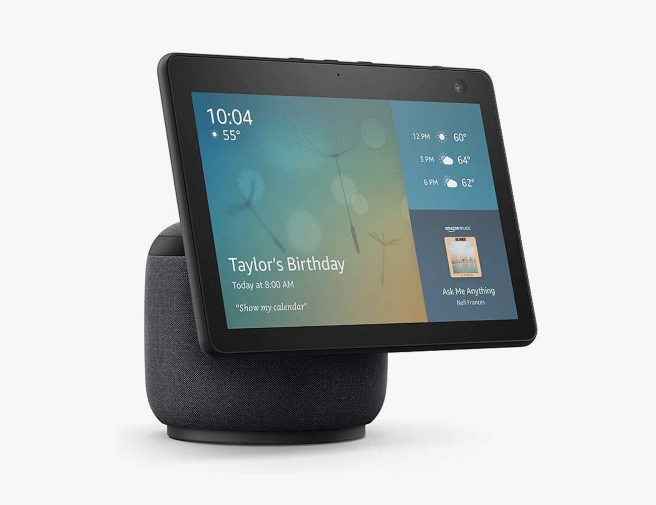 amazon echo show and speaker in black