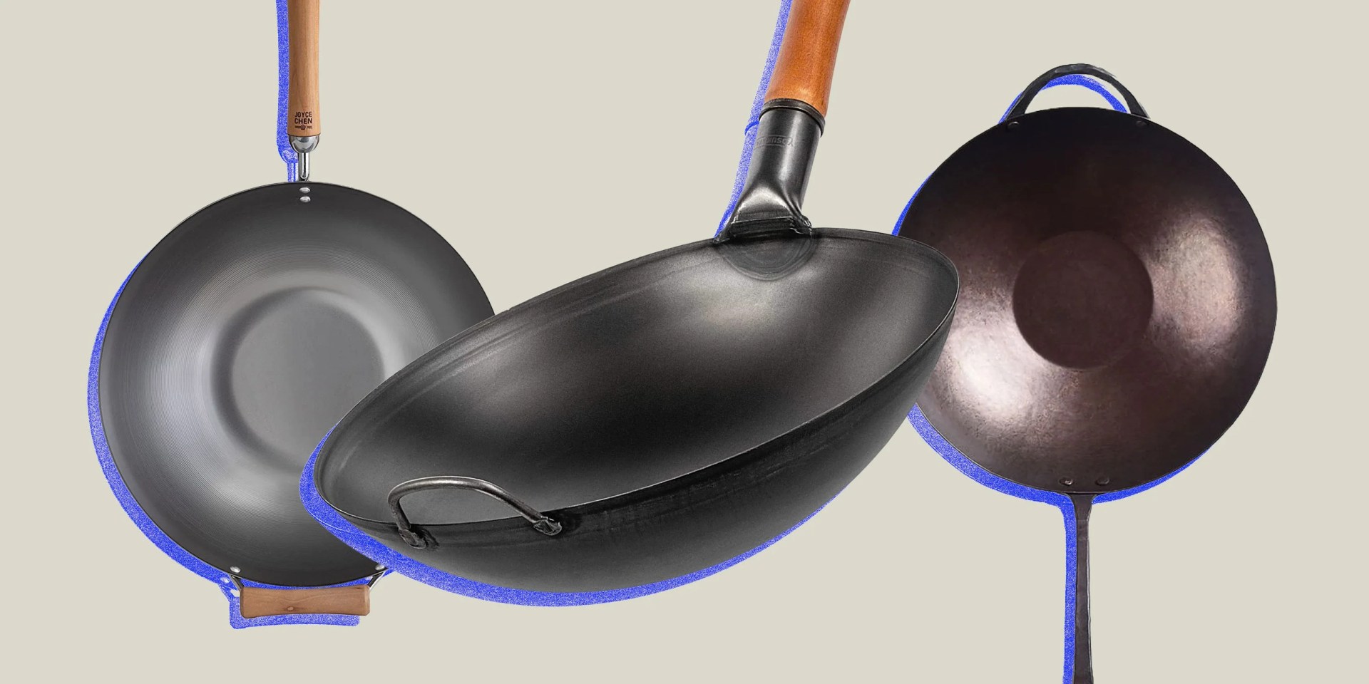 three woks