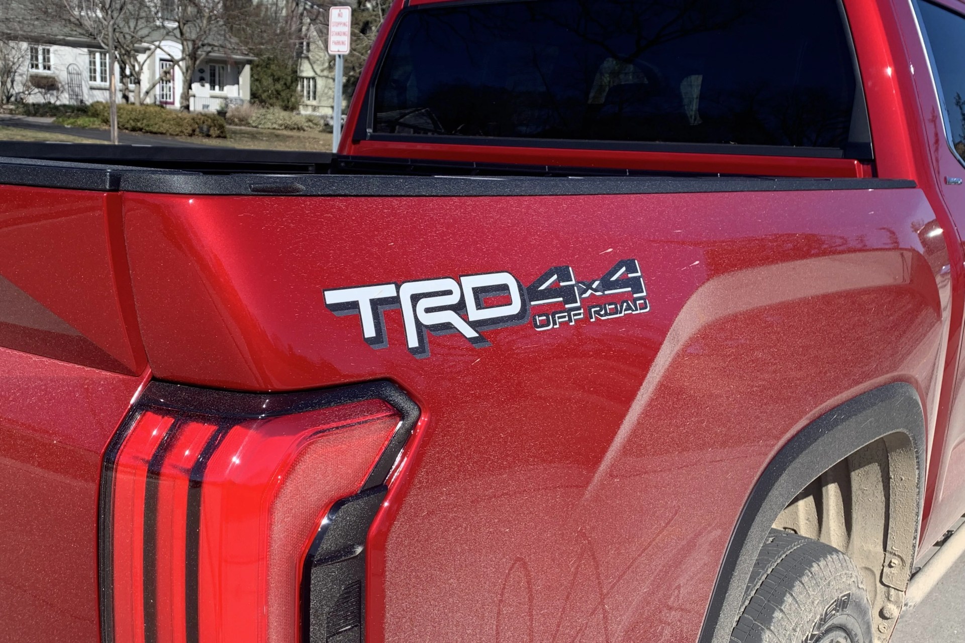 static shot of the all new 2022 toyota tundra testing in southeastern michigan
