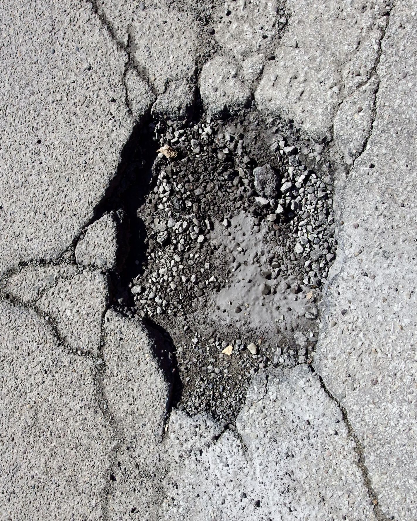 pothole on a pittsburgh street