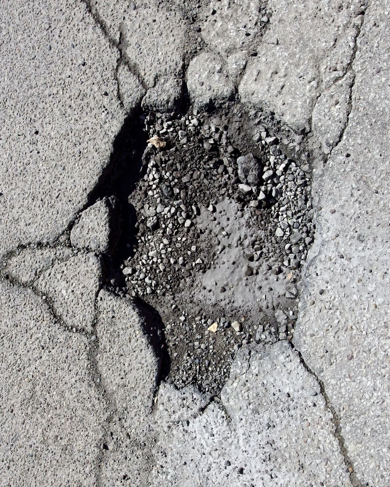 pothole on a pittsburgh street