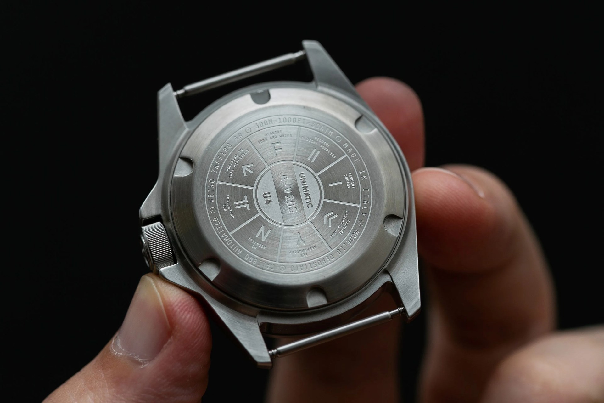 unimatic u4 watch back