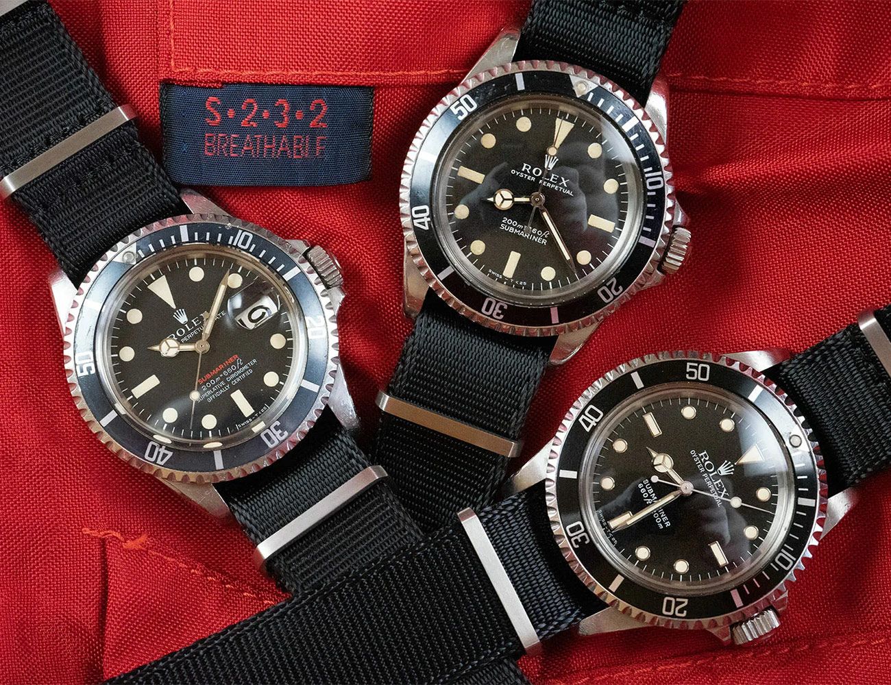 three vintage rolex submariners