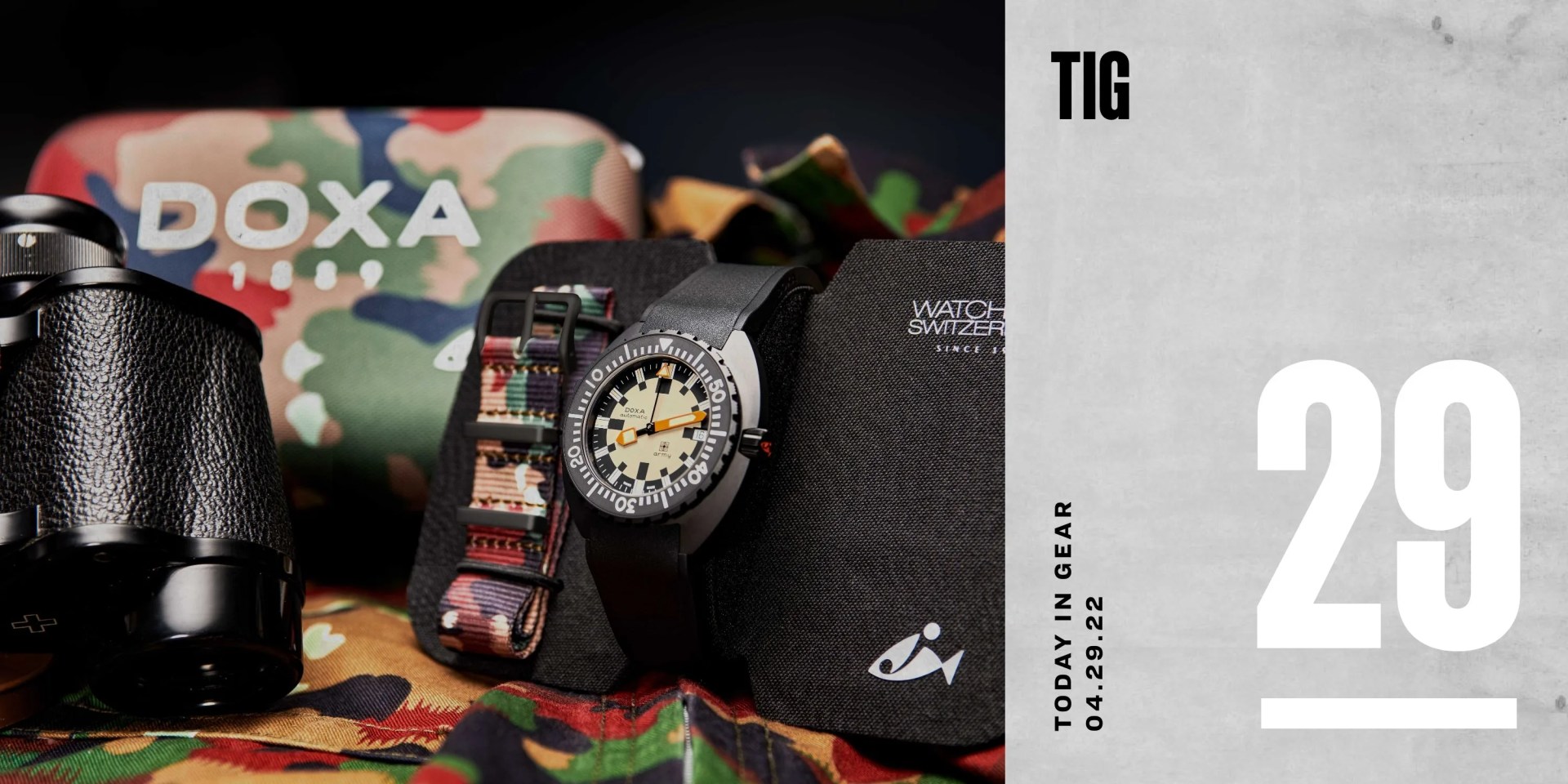 today in gear april 29 2022 doxa army watches of switzerland edition