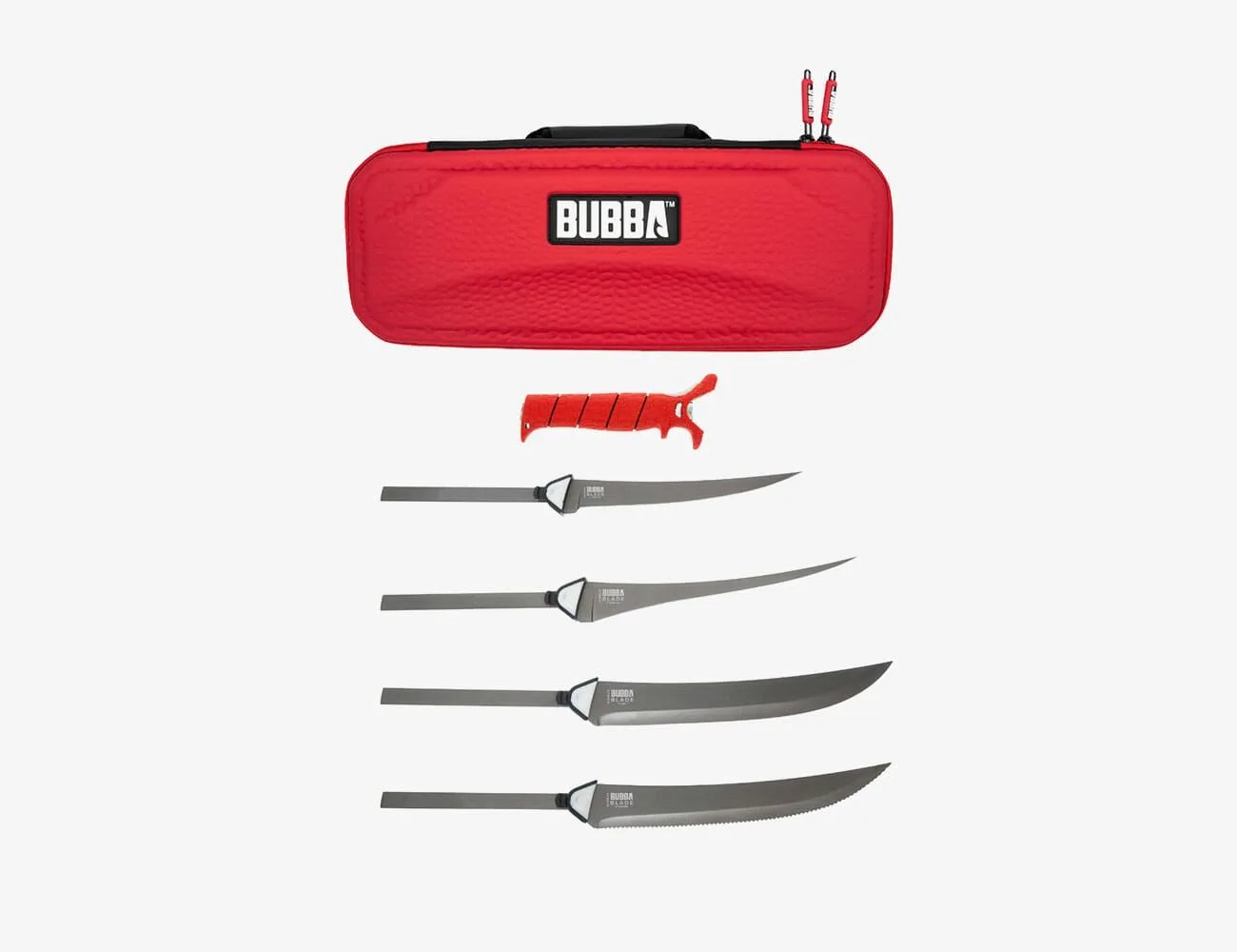 a knife handle and multiple types of blades that go with it