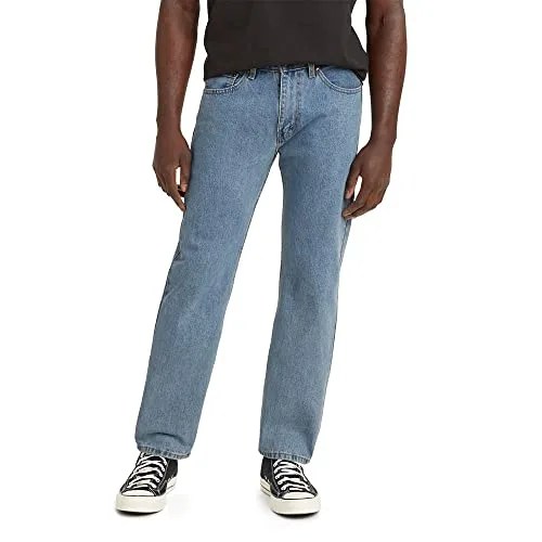 Levi's Men's 505 Regular Fit Jeans, Light Stonewash, 40W x 30L