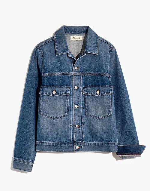 Selvedge Trucker Jean Jacket in Hyland Wash