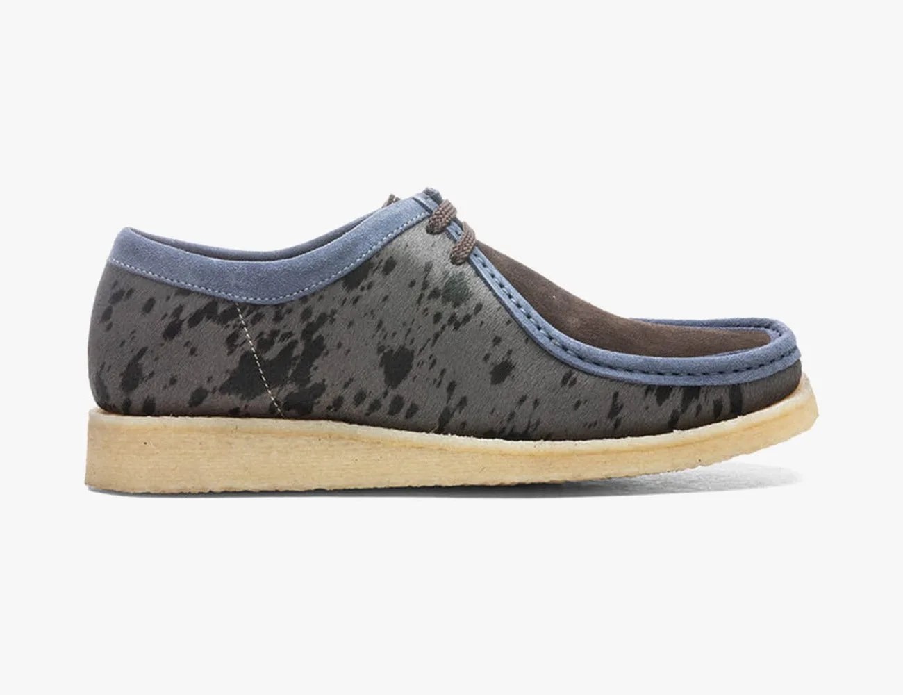 feature padmore and barnes chukka boot in animal and navy