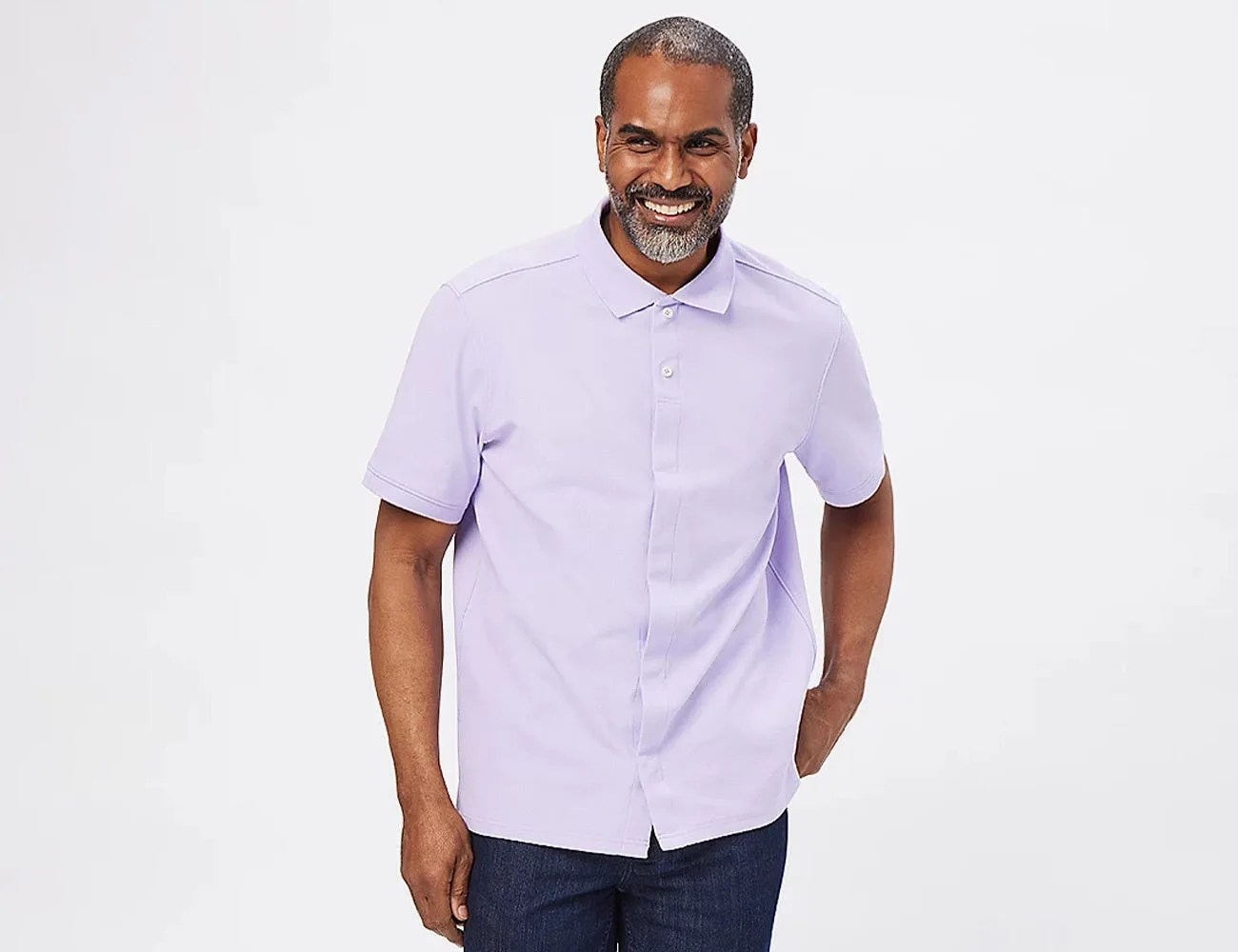 magnaready ss state knit polo w magnetic closures