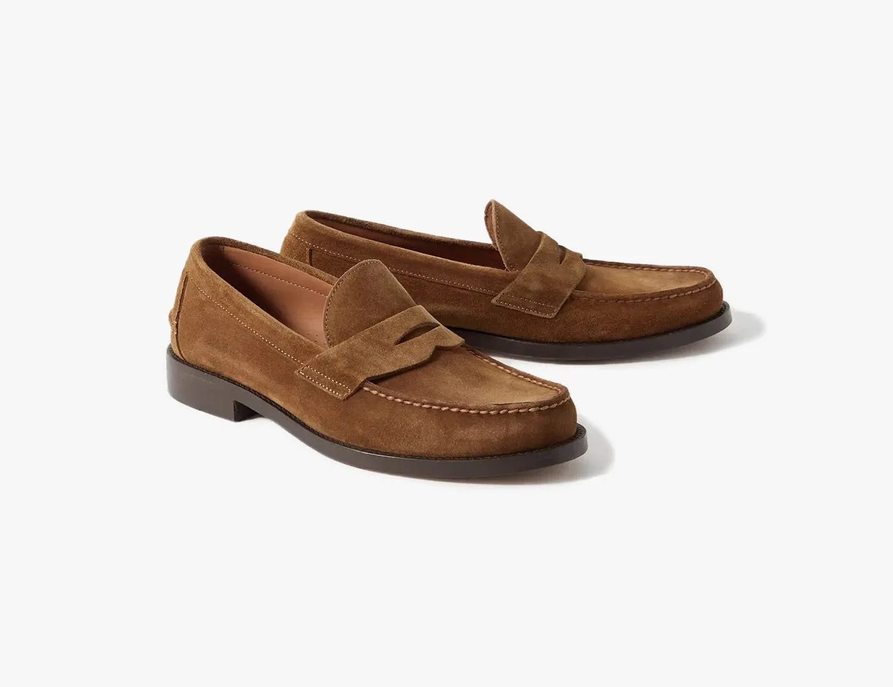 sid mashburn suede penny loafers
