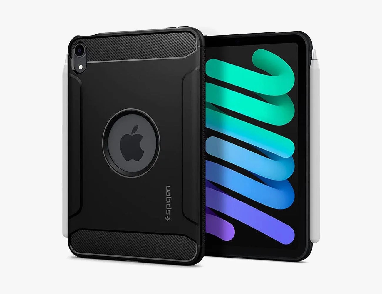 Spigen Rugged Armor Designed for iPad Mini 6 Case/iPad Mini 6th Generation Case 8.3 Inch Cover (2021) - Matte Black