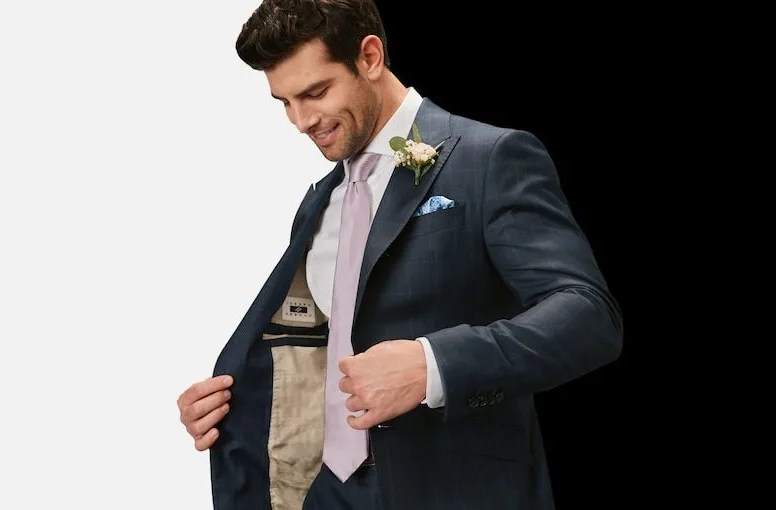 man wearing men's wearhouse tux
