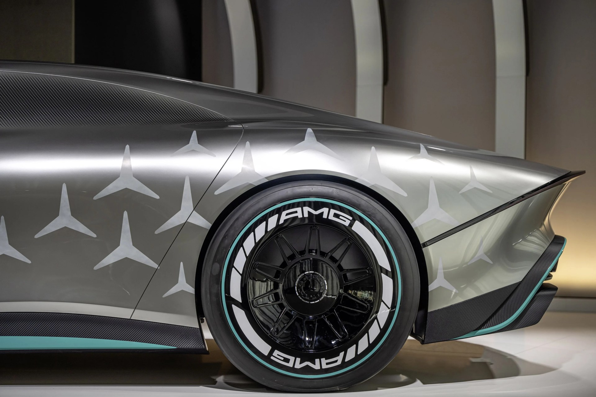 driver's side rear quarter panel of mercedes vision amg concept