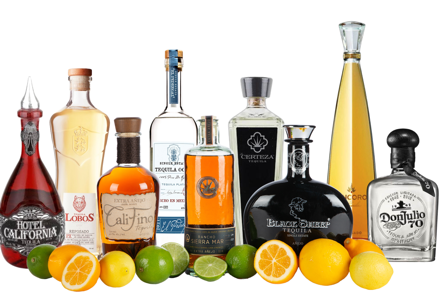 bottles of tequila