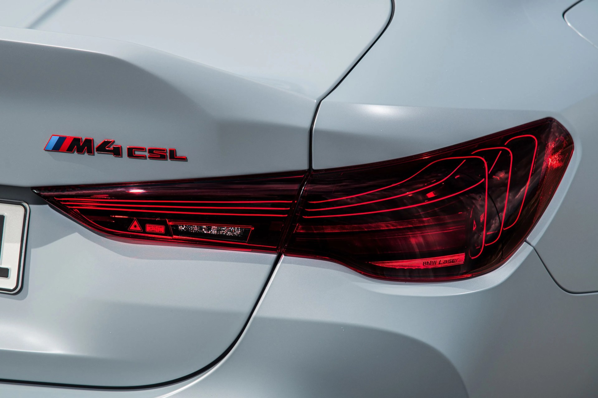 bmw m4 csl rear taillight and badge
