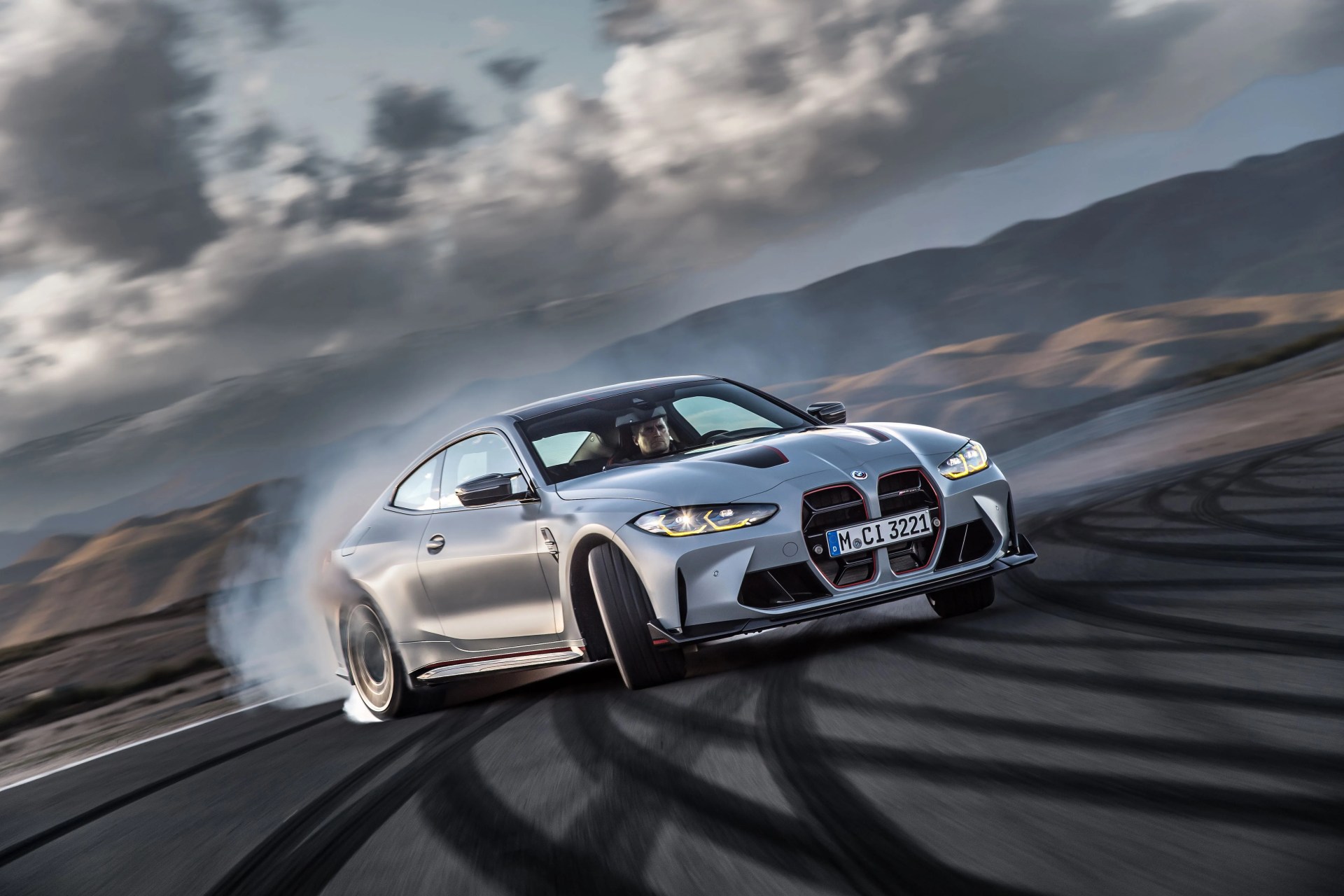 bmw m4 csl driving on track