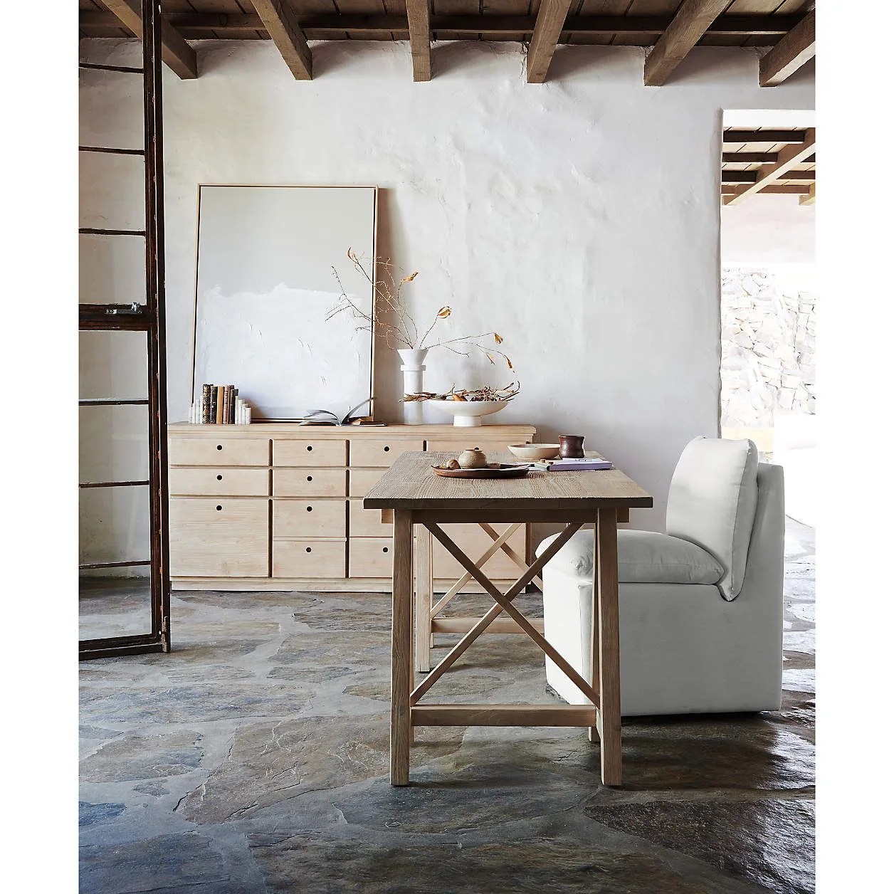 haldeman pine wood desk