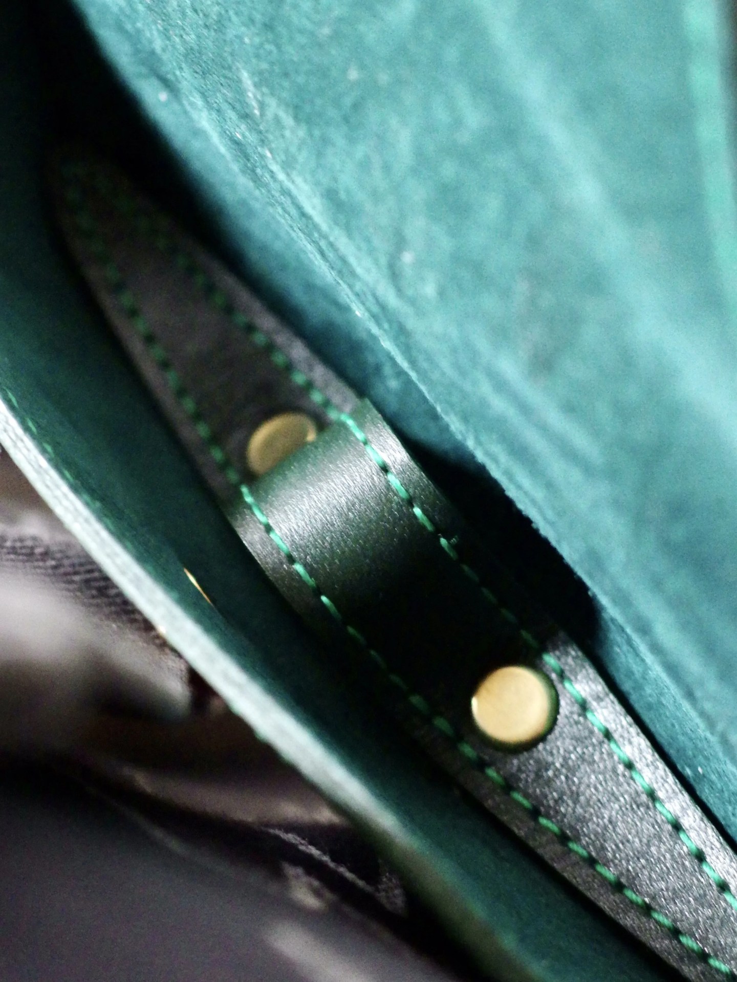 the inside of an ettinger case from above