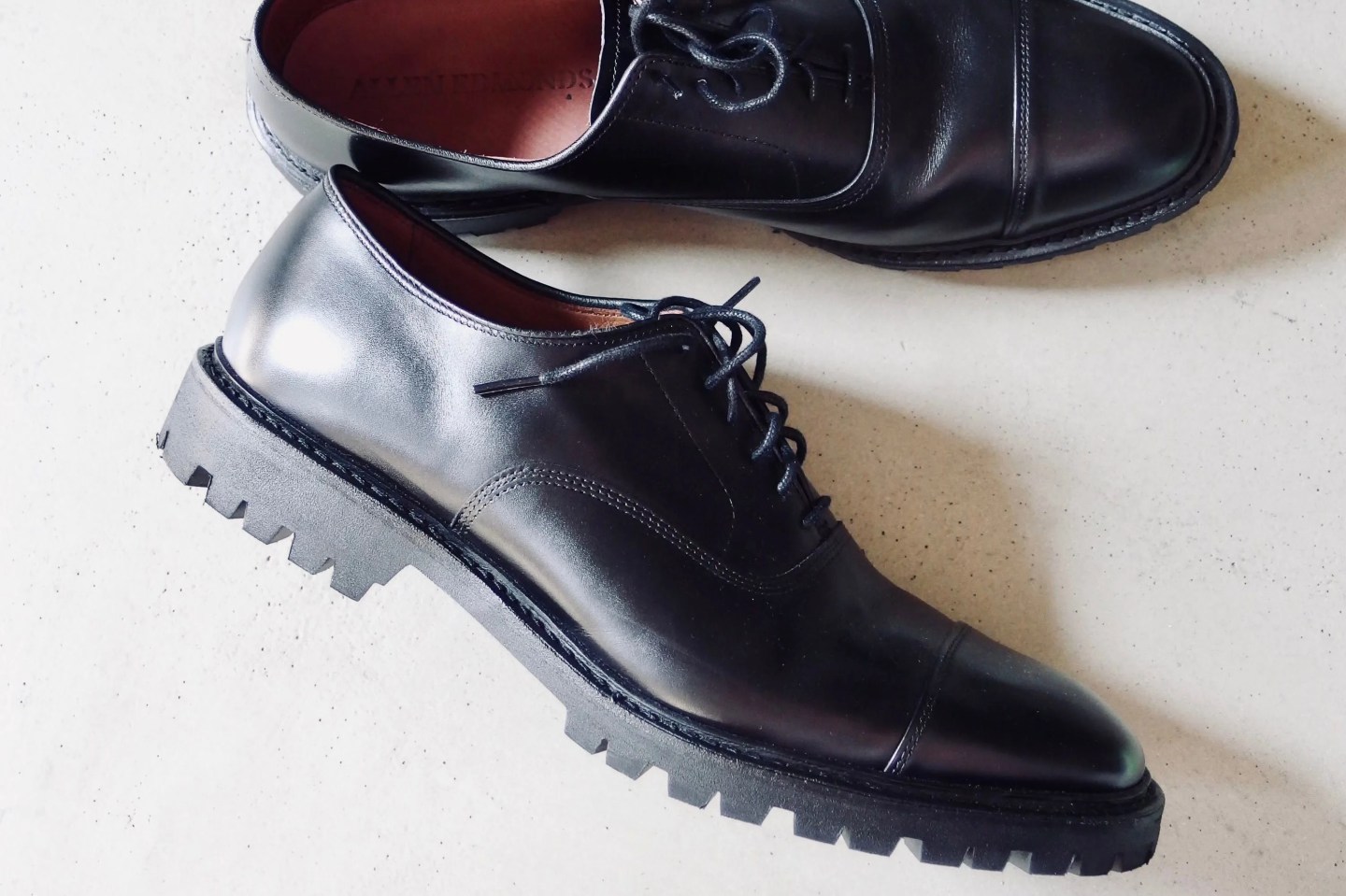 park avenue cap toe oxford with lug sole