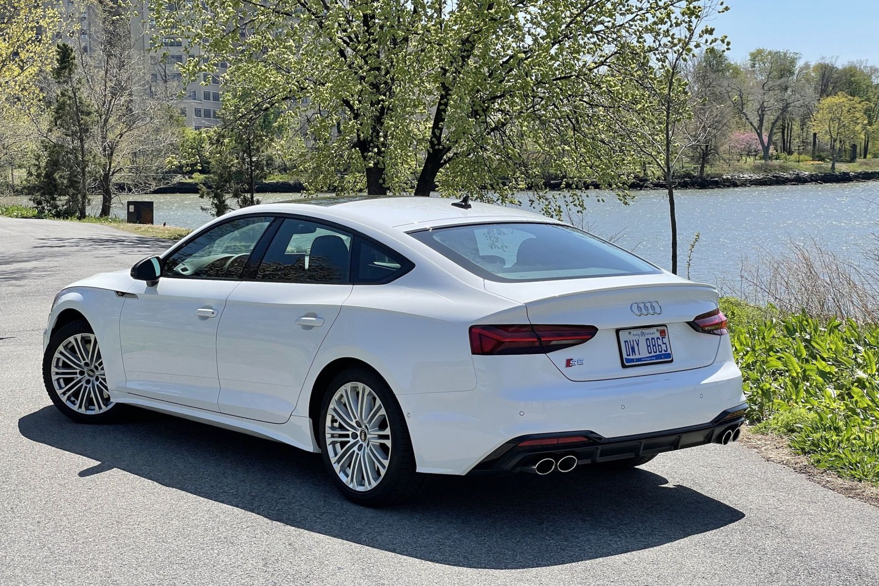 audi s5 sportback rear three quarter