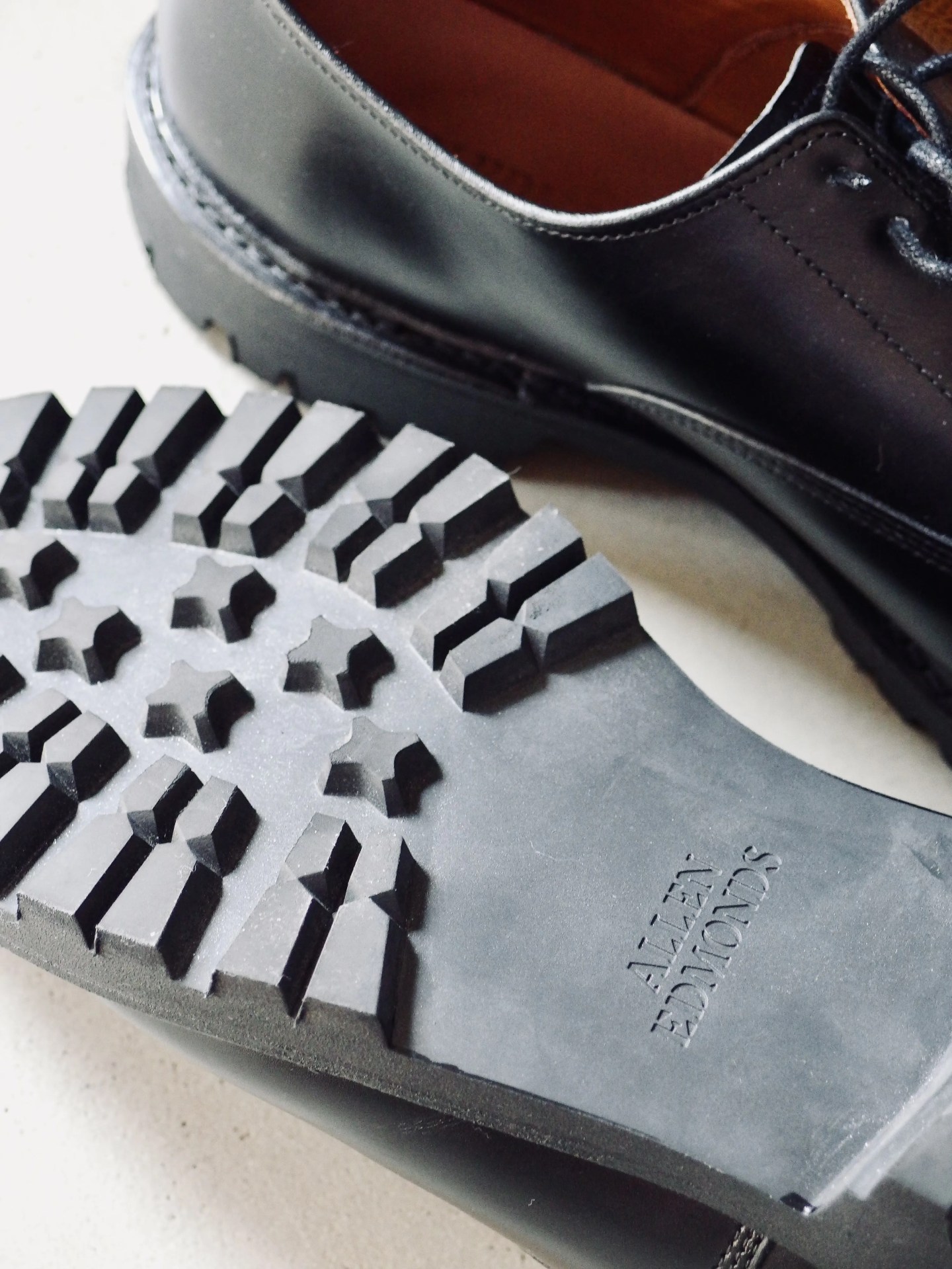 the lug sole on an allen edmonds shoe