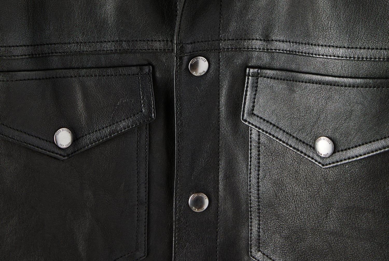 italian burnished leather dylan jacket in black