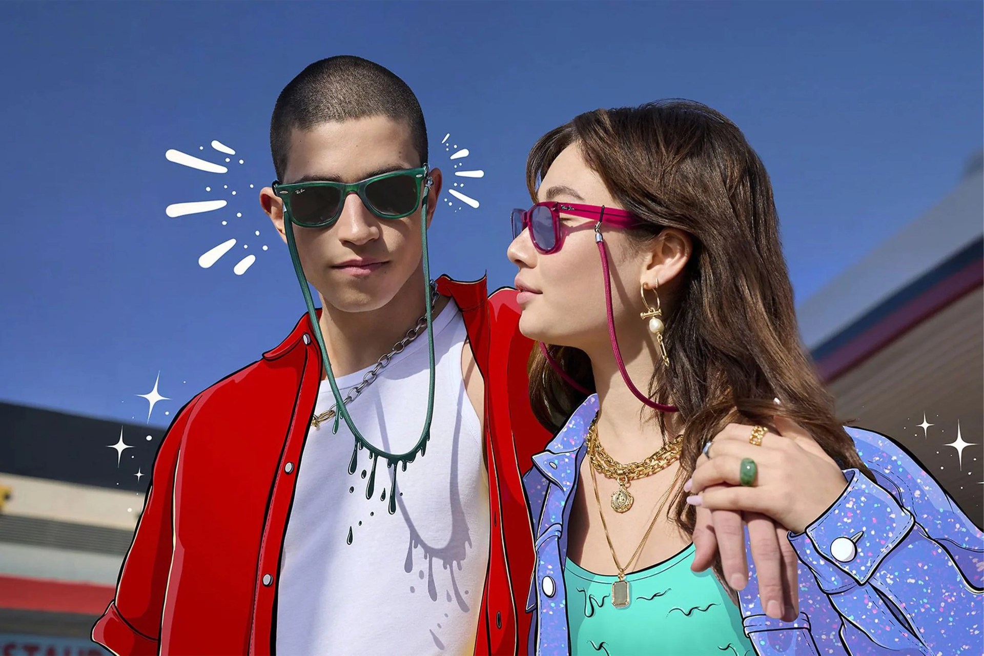 ray ban wayfarer colorblock