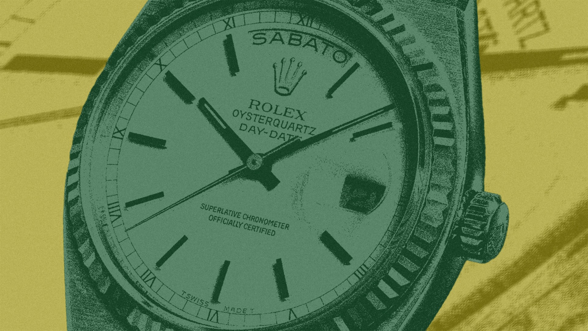 photo illustration of a rolex watch