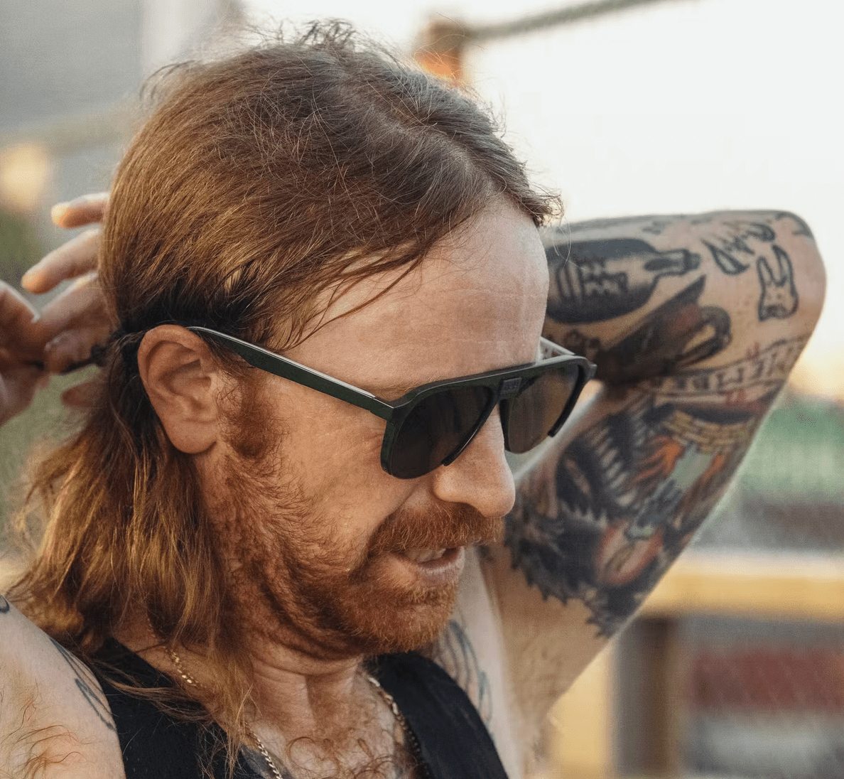 man wearing sunglasses