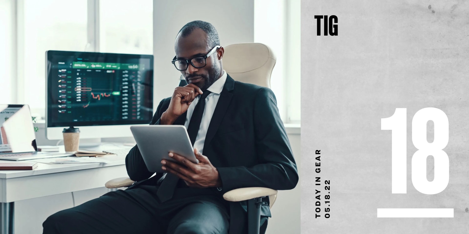 today in gear may 18 2022 the motley fool man looking at tablet
