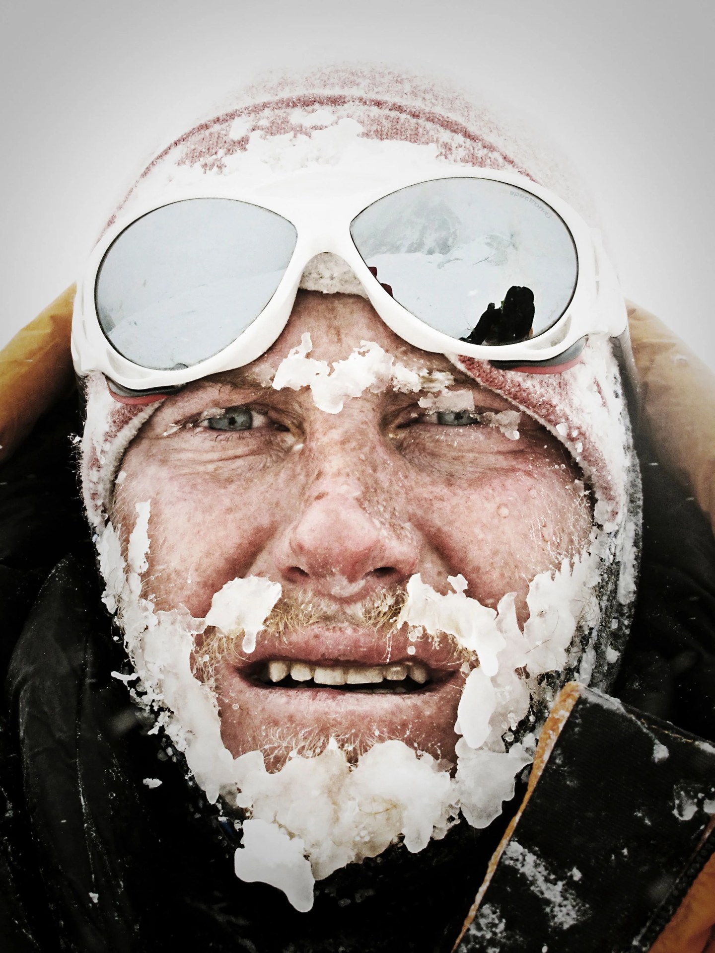A self portrait from one of Richards’s Everest expeditions. 