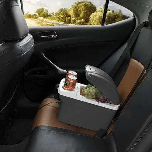 Wagan EL6206 12V 6 Quart Personal Thermoelectric Cooler/Warmer, 6 Liter Capacity, Portable Electric Car Cooler Warmer with 12/24V DC, 12V Small Fridge for Car, RV, and Camping Use, UL Listed