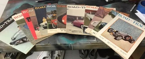 vintage road & track magazines