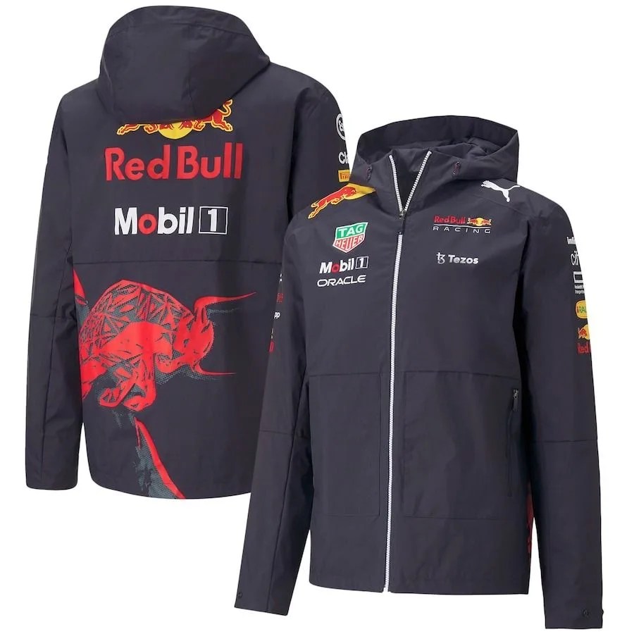 oracle red bull racing 2022 formula 1 team rain jacket gifts