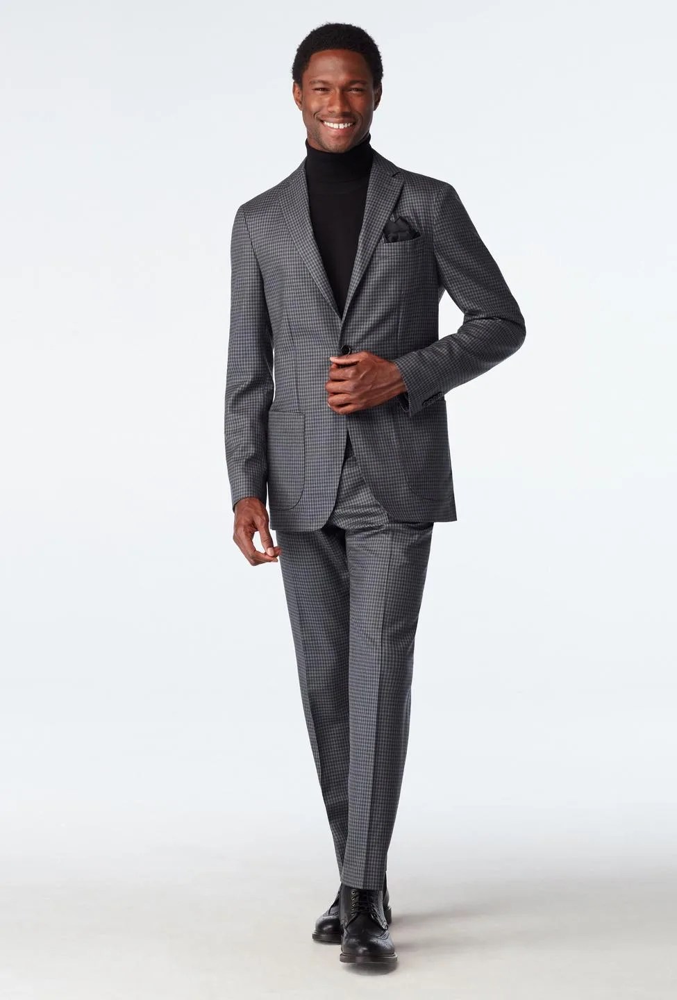 Felton Check Charcoal Suit