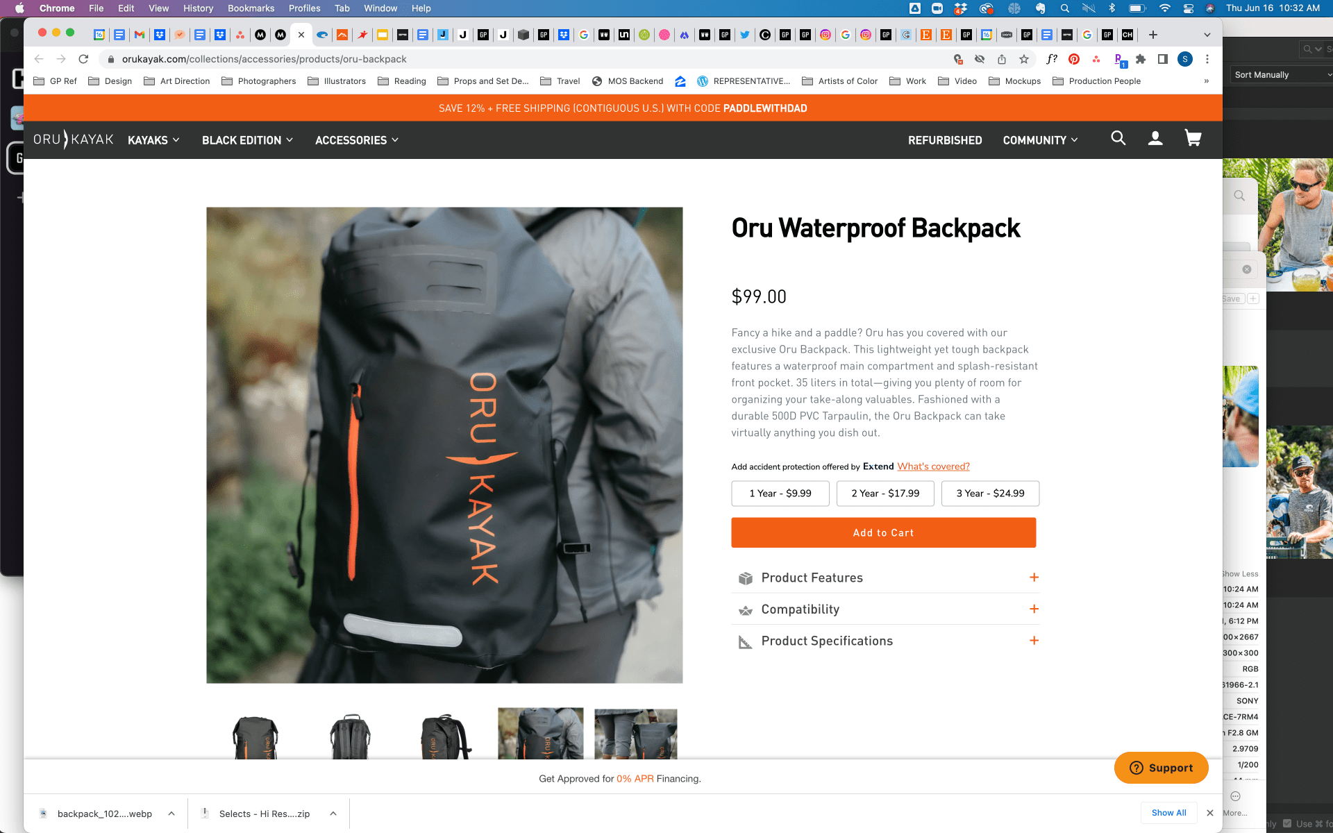 oru backpack gray
