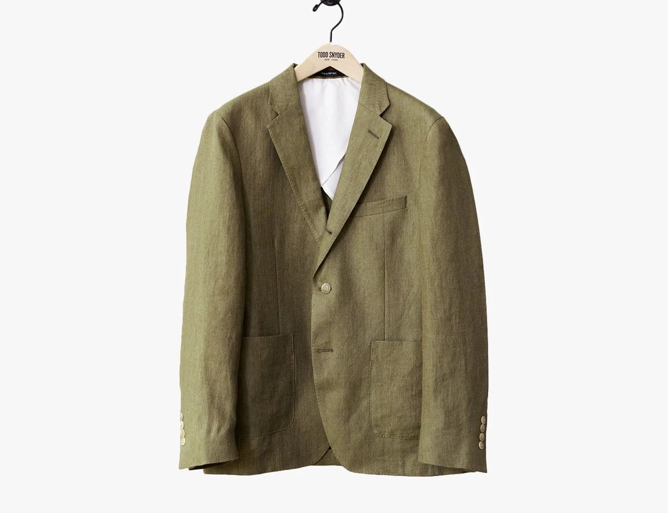 Birdwell x Todd Snyder Linen Traveler Suit Jacket in Sage