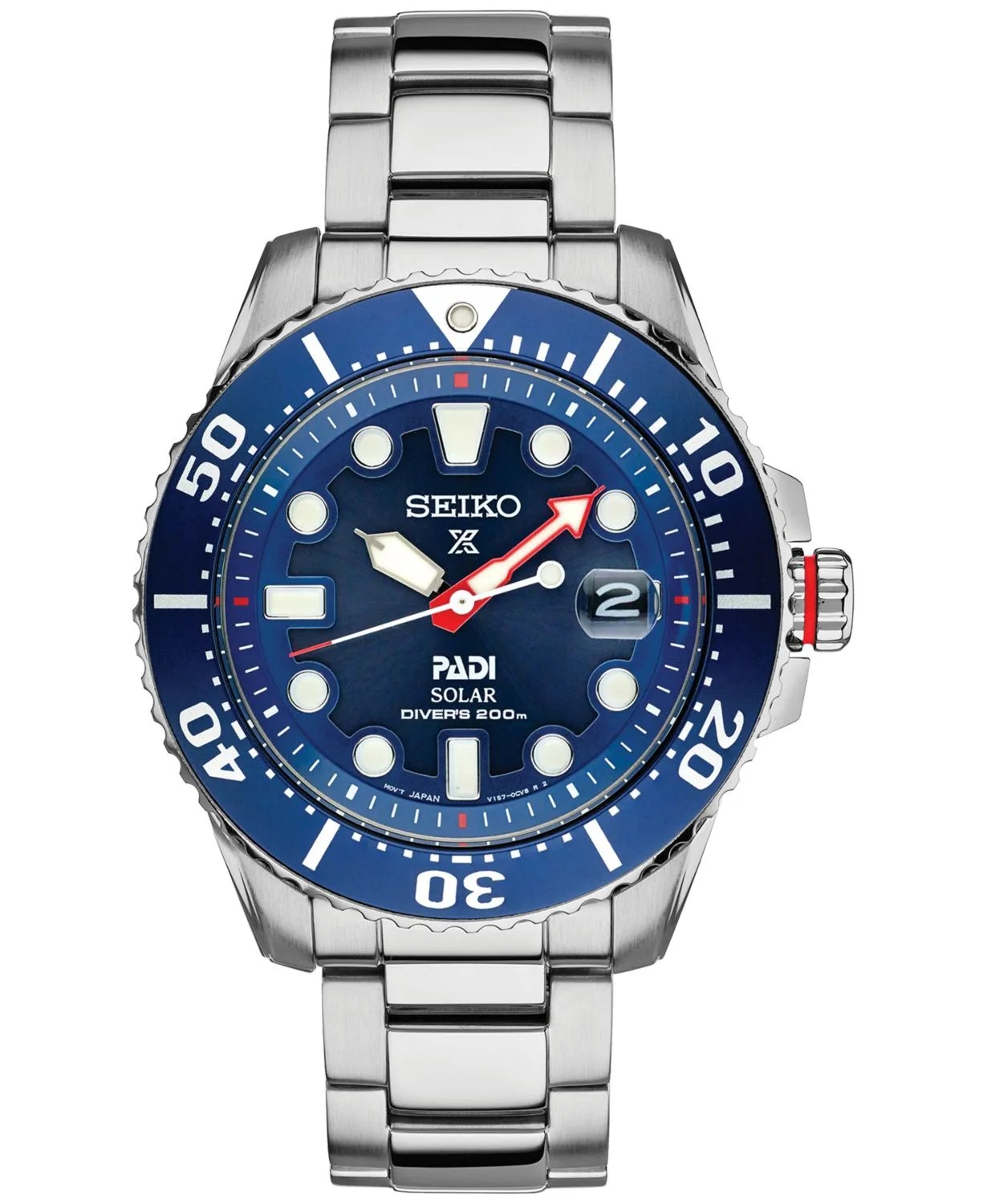 Men's Prospex Solar Stainless Steel Bracelet Watch 44mm