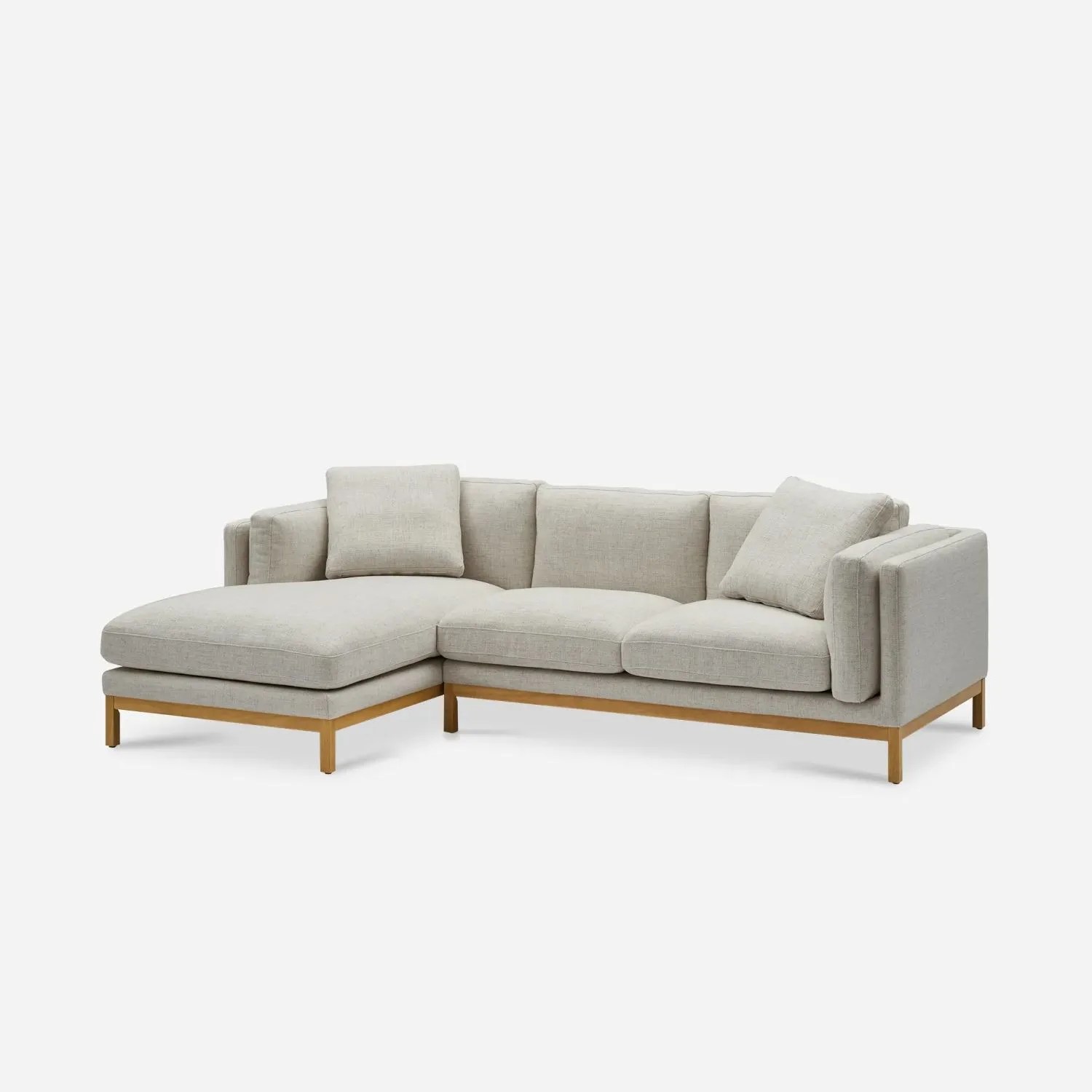 castlery owen chaise sectional sofa