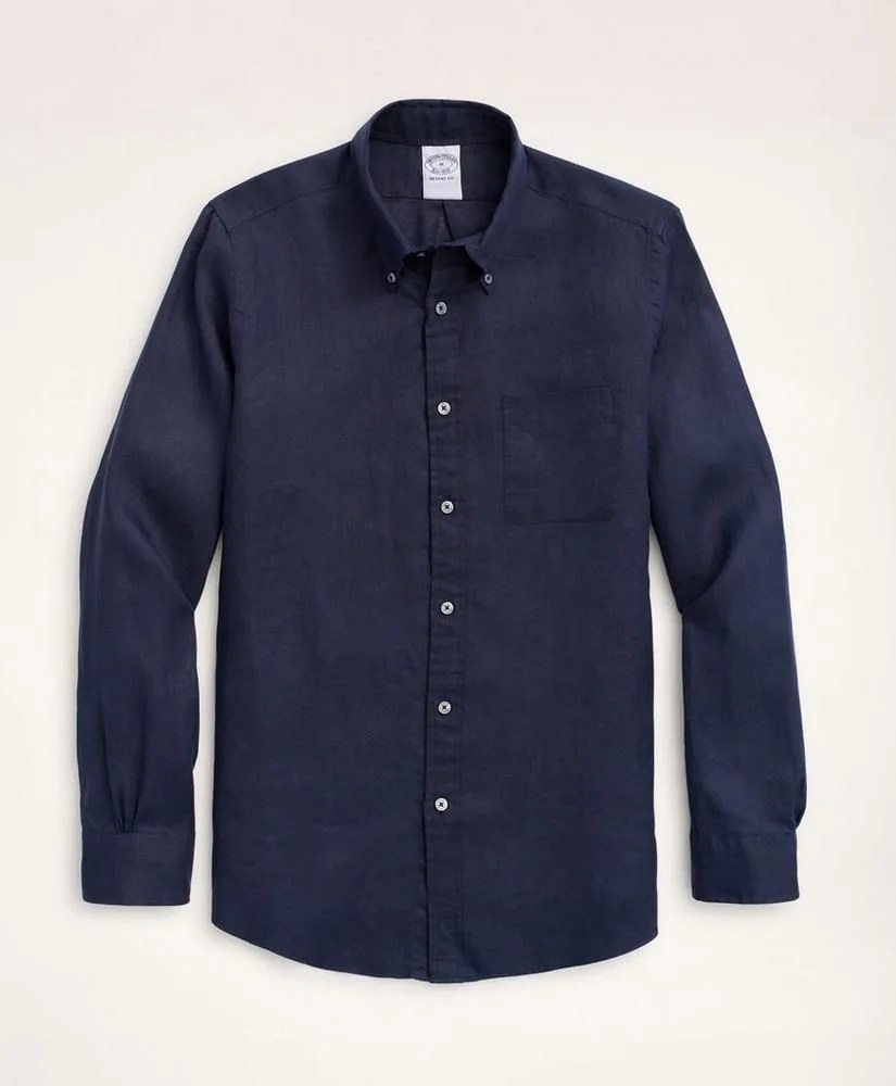 brooks brothers regent irish linen sport shirt