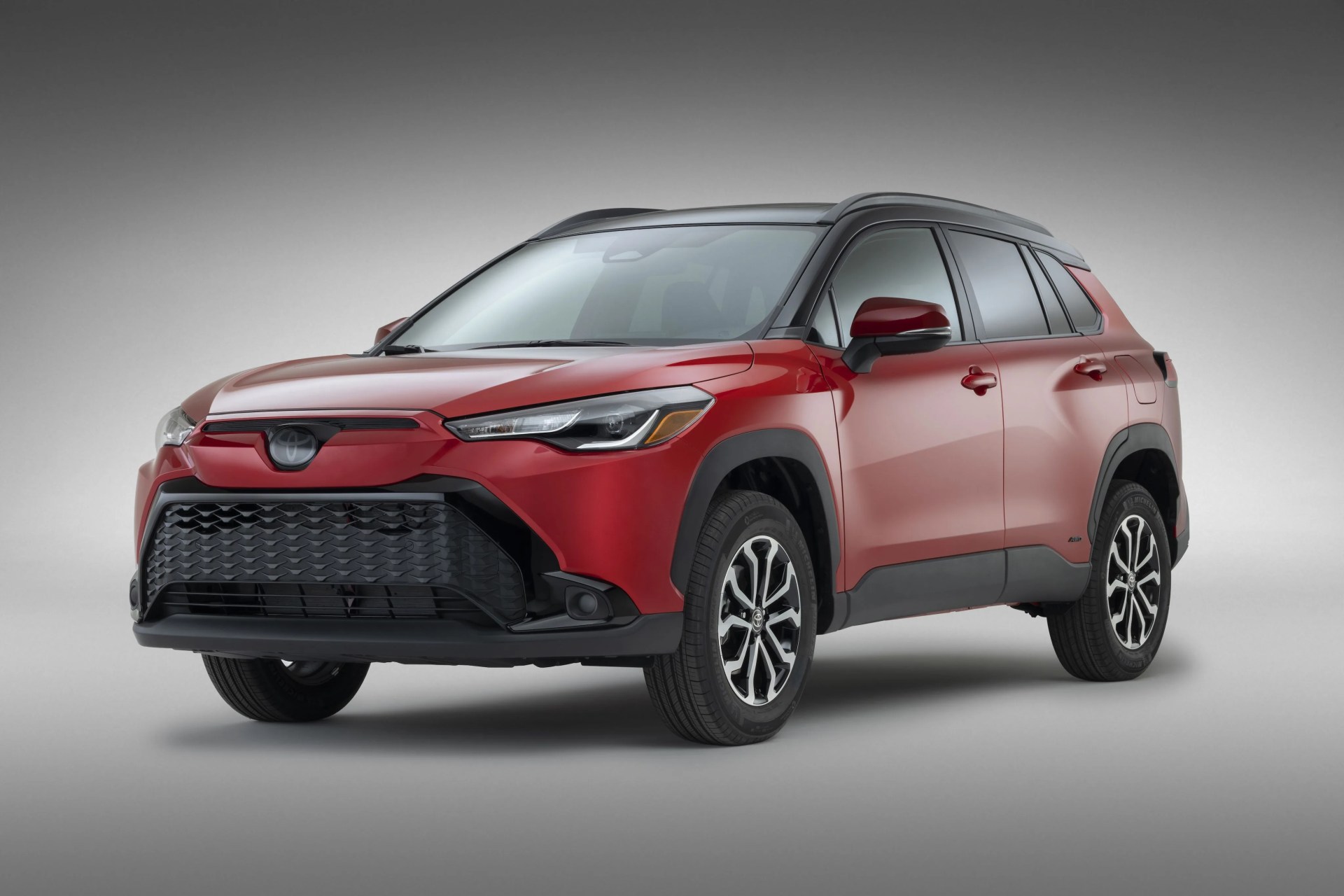 toyota corolla cross hybrid instead of a blank background