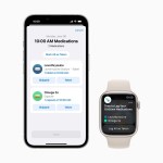 apple watch and iphone showing medication tracking