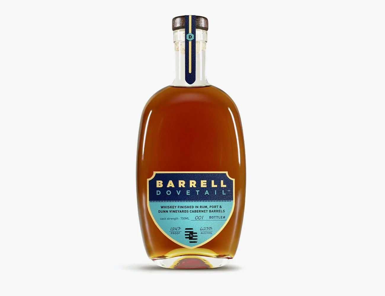 bottle of barrel dovetail bourbon