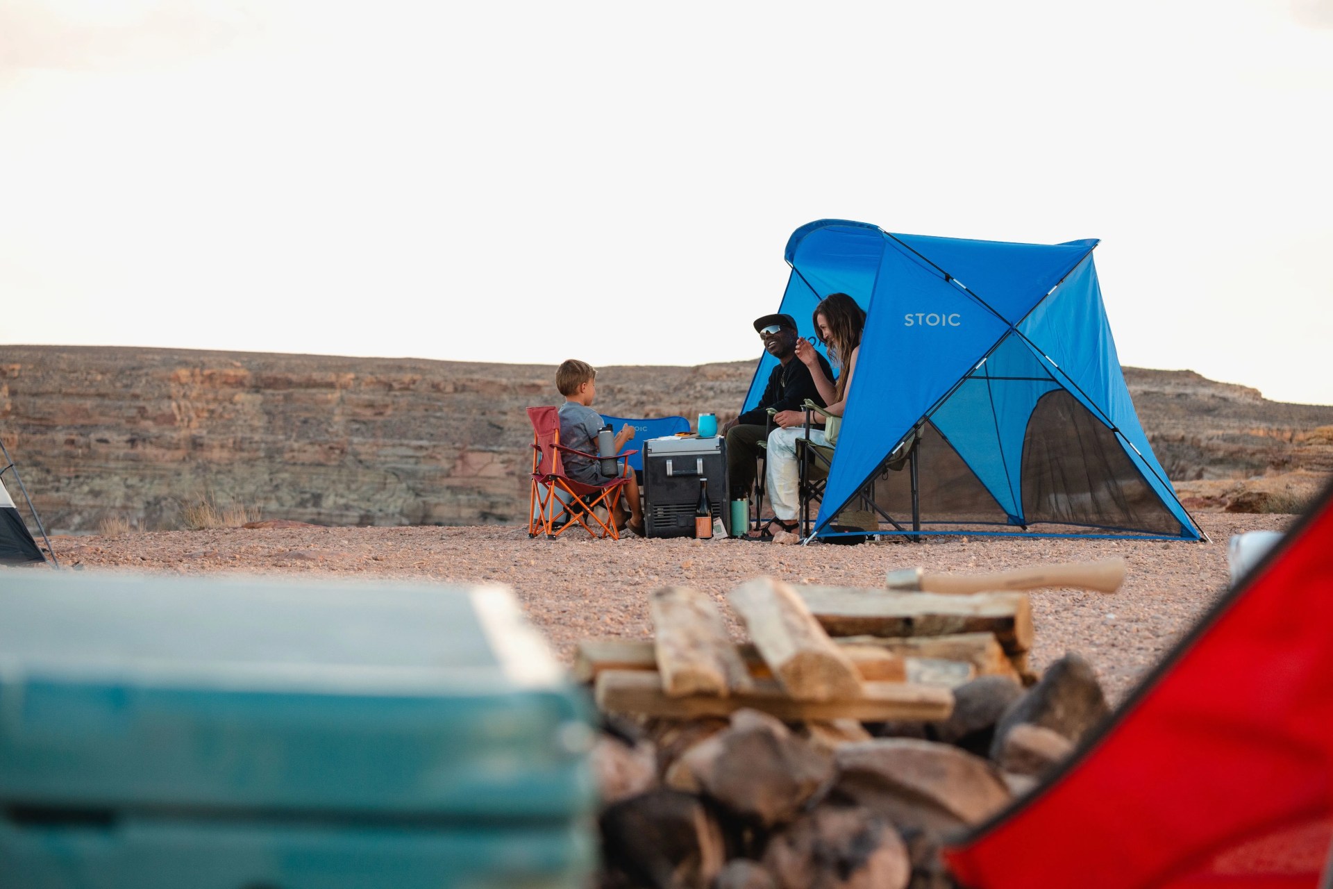 family camping using stoic gear from backcountry