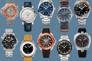 collage of omega seamaster watches